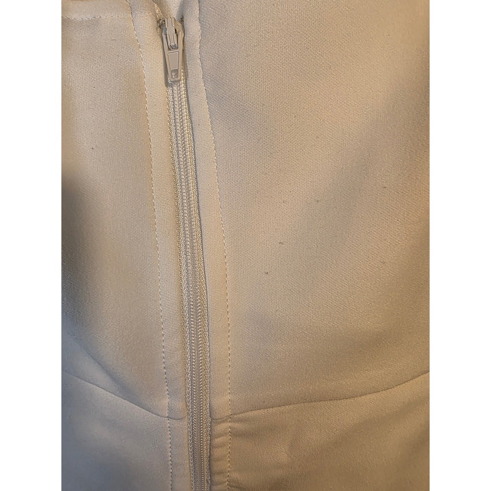 Windsor White Strapless Bodycon Mini Dress Ruched Tulip Hem Size S Cocktail - Picture 5 of 5